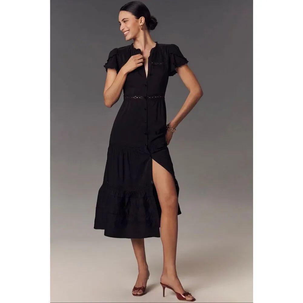 Reformation Zebrina Short- Sleeve Dress-NWT